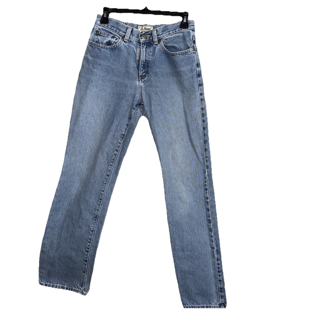 L.L. Bean Women's size 4 Straight Fit Denim Jeans Blue 100% Cotton Vintage